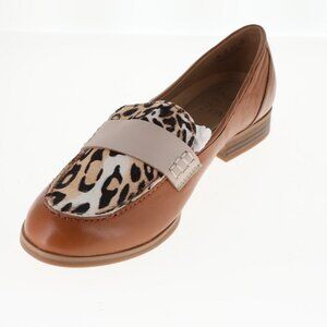 Naturalizer Veronica Loafer, Sz 7.5, New in Box, Tan with Leopard accent